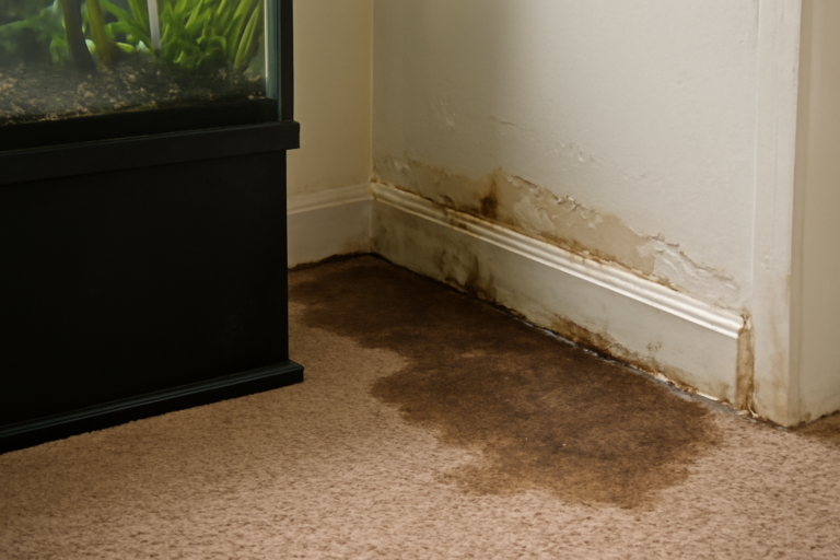 Aquarium Leak Water Removal