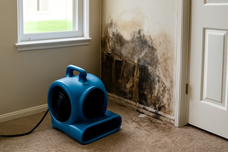 High-Velocity Air Mover Drying