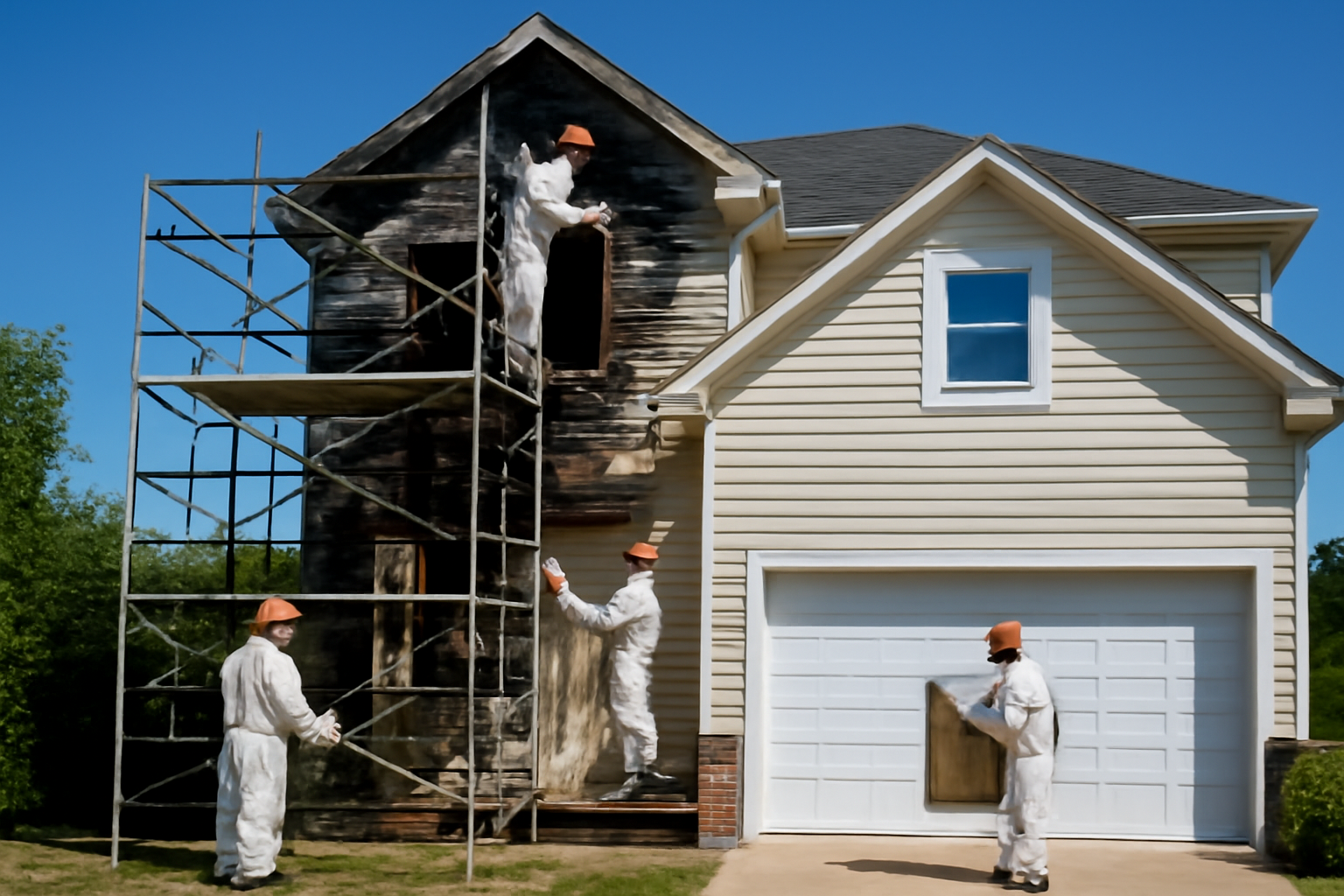 Fire damage restoration service
