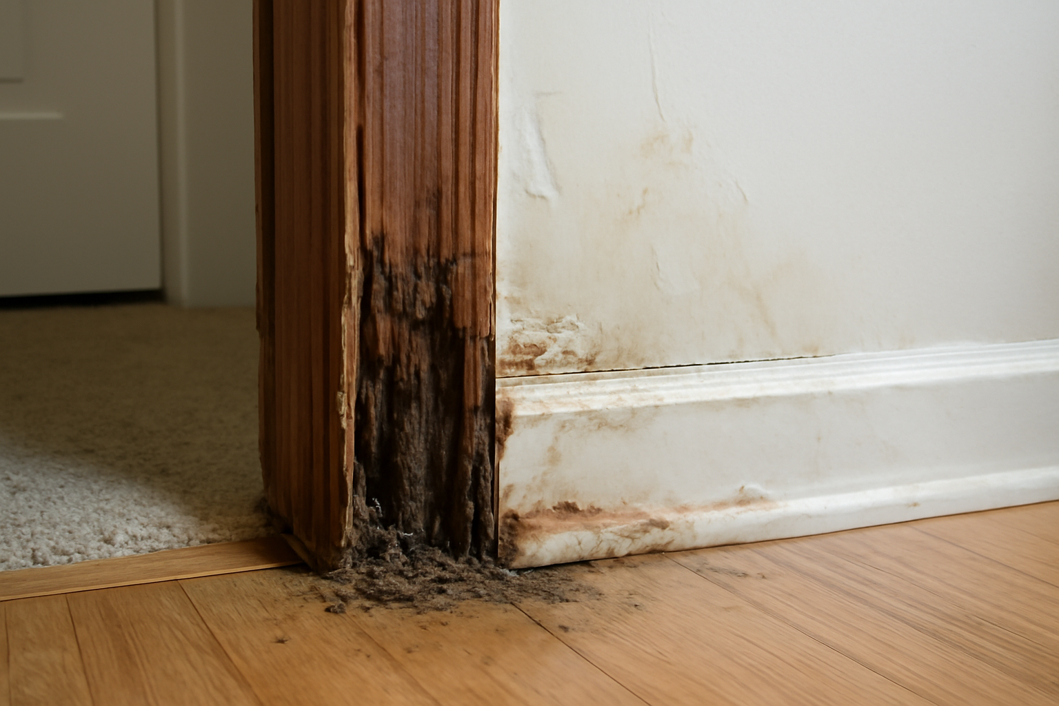 Wood Trim Water Damage Restoration in Woodmere, OH